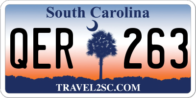 SC license plate QER263
