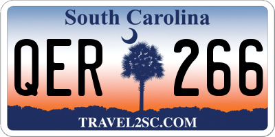 SC license plate QER266