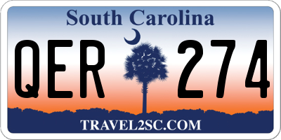 SC license plate QER274