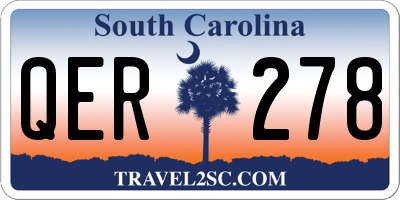 SC license plate QER278