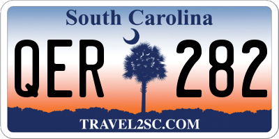 SC license plate QER282