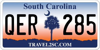 SC license plate QER285