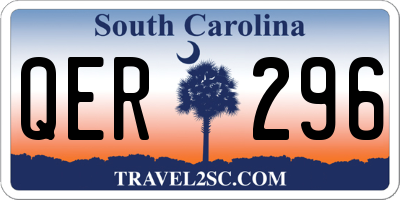 SC license plate QER296