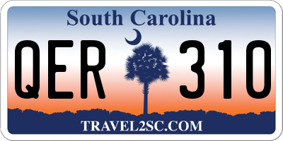 SC license plate QER310
