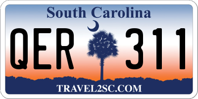 SC license plate QER311