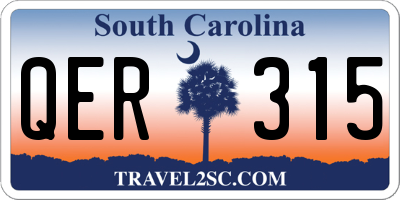 SC license plate QER315
