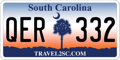 SC license plate QER332