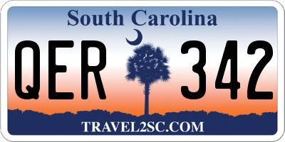 SC license plate QER342