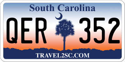 SC license plate QER352