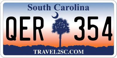 SC license plate QER354