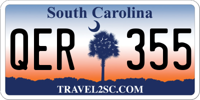 SC license plate QER355