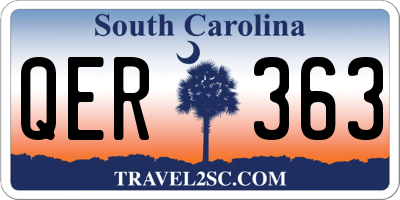 SC license plate QER363
