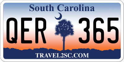 SC license plate QER365