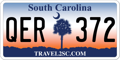 SC license plate QER372