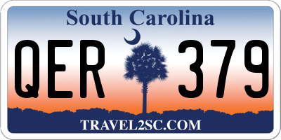 SC license plate QER379