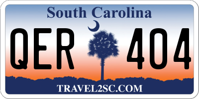 SC license plate QER404