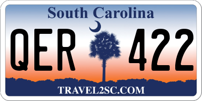 SC license plate QER422