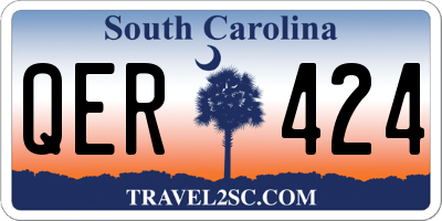 SC license plate QER424