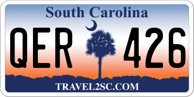 SC license plate QER426