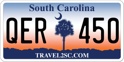 SC license plate QER450