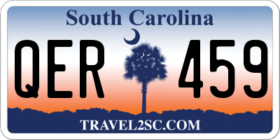 SC license plate QER459