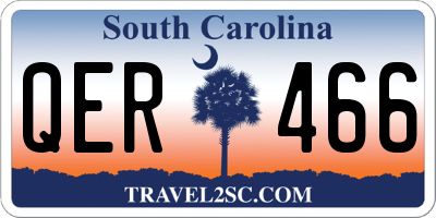 SC license plate QER466