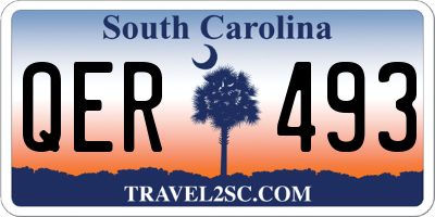 SC license plate QER493