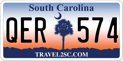 SC license plate QER574