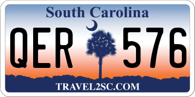 SC license plate QER576