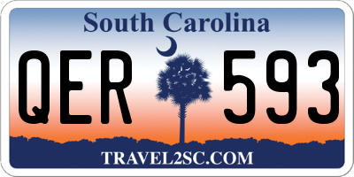 SC license plate QER593