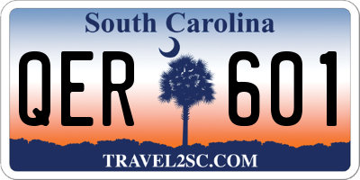 SC license plate QER601