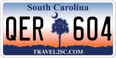 SC license plate QER604