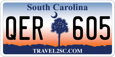 SC license plate QER605