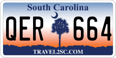 SC license plate QER664
