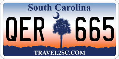 SC license plate QER665