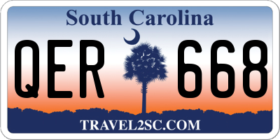 SC license plate QER668