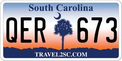 SC license plate QER673