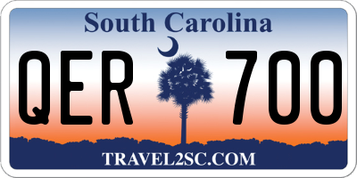 SC license plate QER700