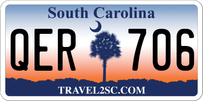 SC license plate QER706