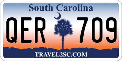 SC license plate QER709