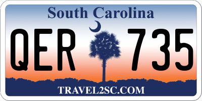 SC license plate QER735