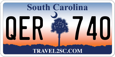 SC license plate QER740