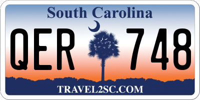 SC license plate QER748
