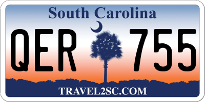 SC license plate QER755