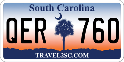 SC license plate QER760