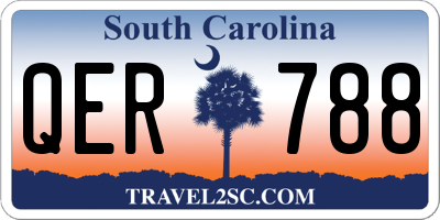 SC license plate QER788