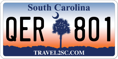 SC license plate QER801