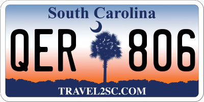 SC license plate QER806