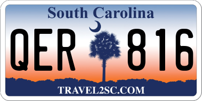 SC license plate QER816