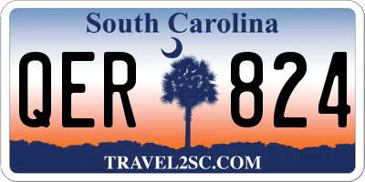 SC license plate QER824